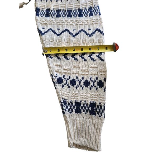 Men Vintage Kuppenheimer Knit White Blue Sweater Made In USA Medium RN#26416 EUC - Picture 8 of 12